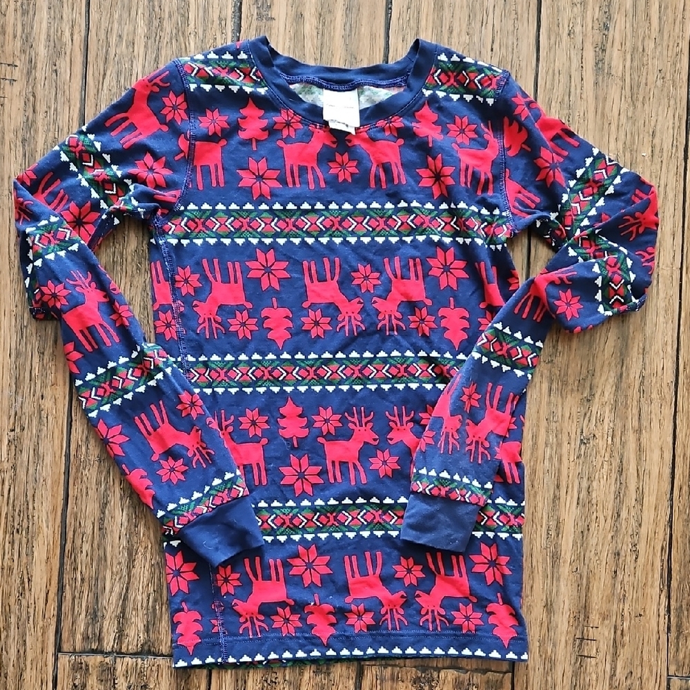 Hanna Andersson Red and Blue Holiday‎ Top Size 12